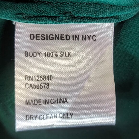 Intermix Size 2 100% Silk Green Blouse - Picture 14 of 15